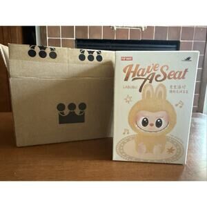 100% SEALED Authentic Pop Mart Labubu Monster Have A Seat Vinyl Plush PINK DADA